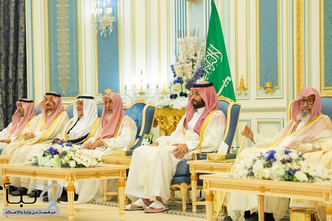 ولي العهد يستقبل المهنئين بشهر رمضان المبارك