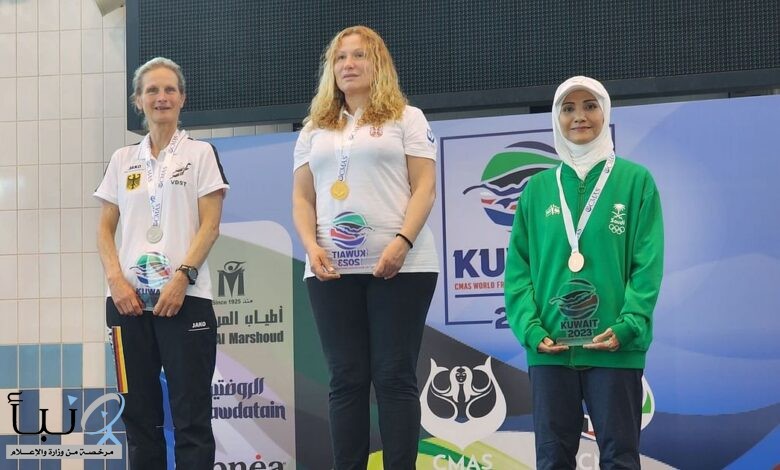 ميداليتان فضية وبرونزية لأخضر الغوص في بطولة العالم بالكويت