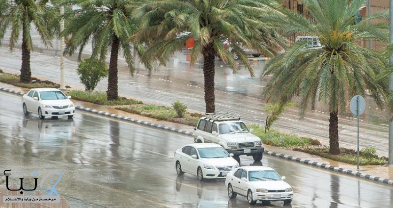 هطول أمطار على منطقة #القصيم
