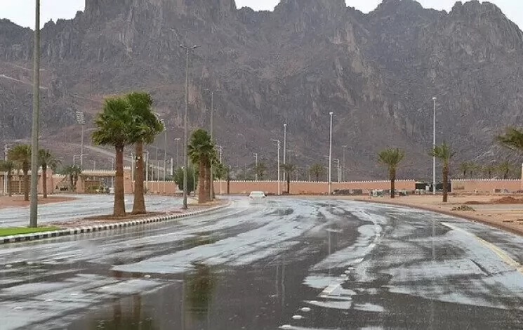 هطول أمطار على منطقة #حائل