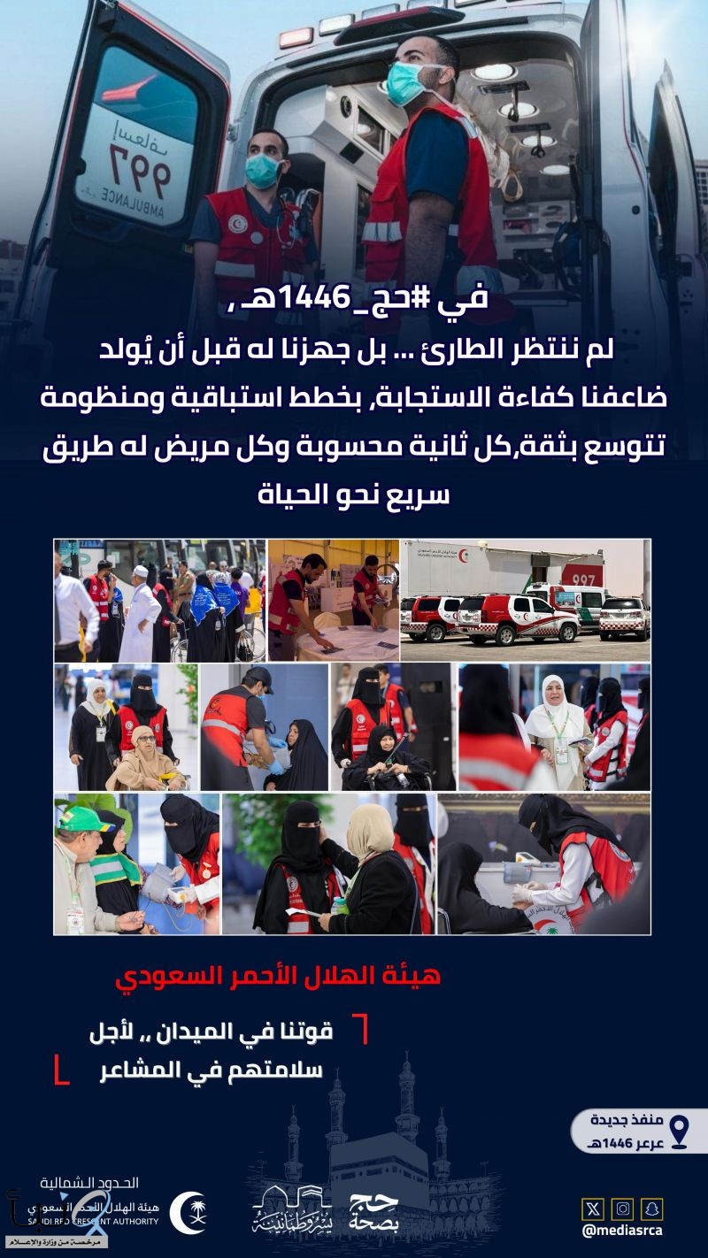 في ‎#حج_1446هـ ، لم ننتظر الطارئ… بل جهزنا له قبل أن يُولد