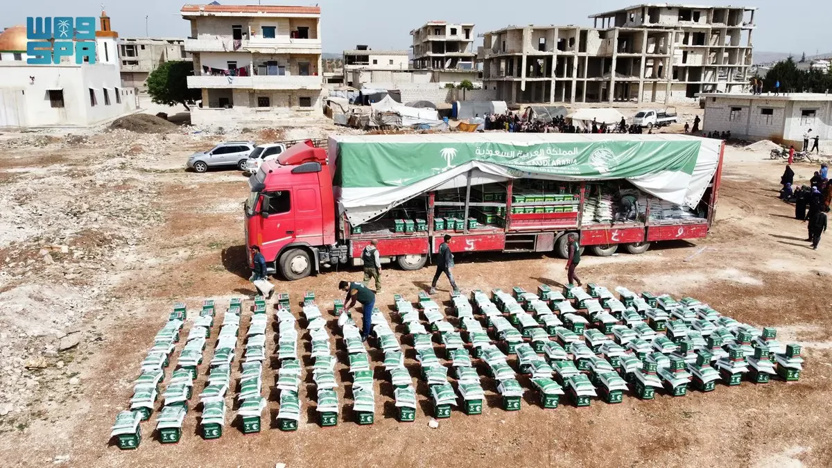 #مركز_الملك_سلمان_للإغاثة يوزّع 2.000 من السلال الغذائية والحقائب الصحية في #حلب