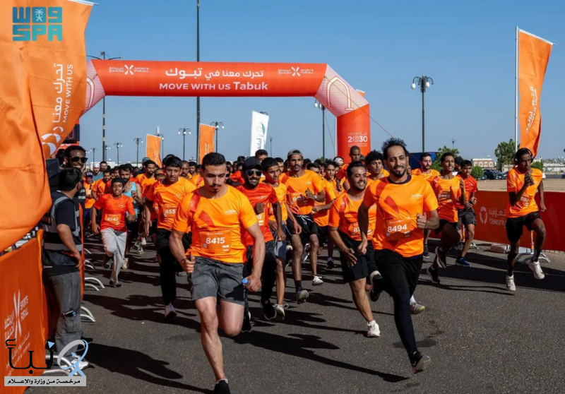 مشاركة مجتمعية واسعة في فعاليات “تحرك معنا في تبوك” الرياضية