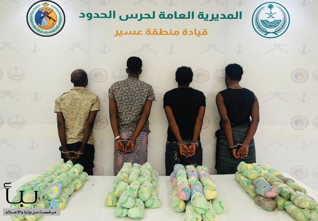 ضبط (4) مخالفين من الجنسية الإثيوبية لتهريبهم (80) كلجم من نبات #القات المخدر