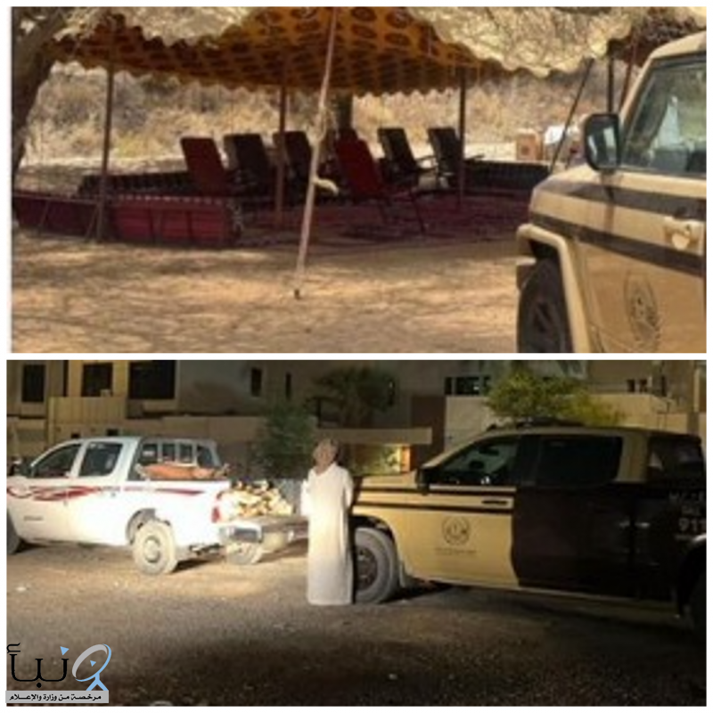 #الأمن_البيئي يضبط مخالفين لارتكابهما مخالفتي #التخييم دون ترخيص ونقل الحطب المحلي