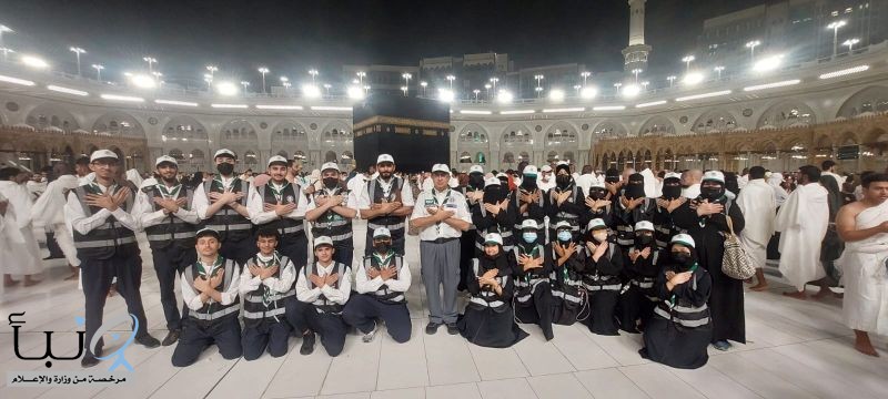 تكريم ميداني للفتية والشباب والقطاعات الكشفية المشاركة في خدمة المعتمرين