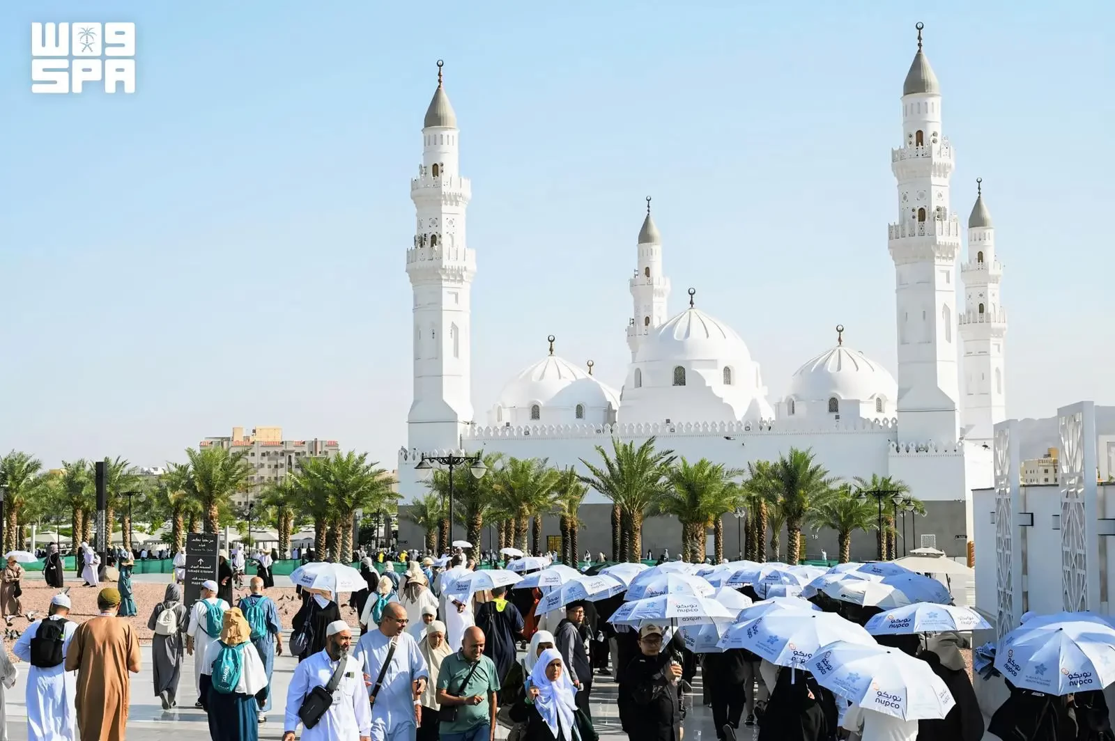 مبادرة "لرحلة آمنة" تواصل دعم ضيوف الرحمن في ساحات مسجد قباء مبادرة "لرحلة آمنة" تواصل دعم ضيوف الرحمن في ساحات مسجد قباء