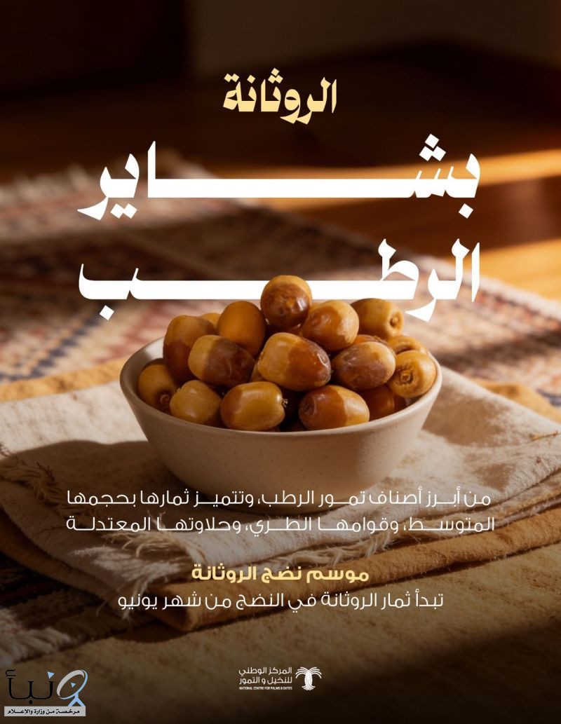 "النخيل والتمور": الروثانة تُزيّن موسم بشاير الرطب وتحقق انتشارًا واسعًا في أسواق التمور "النخيل والتمور": الروثانة تُزيّن موسم بشاير الرطب وتحقق انتشارًا واسعًا في أسواق التمور