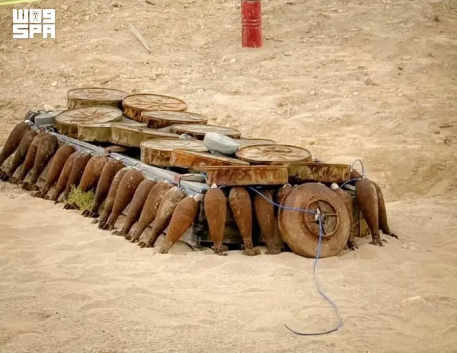 مشروع «مسام» ينتزع 2.164 لغمًا وذخيرة غير منفجرة من الأراضي اليمنية خلال أسبوع