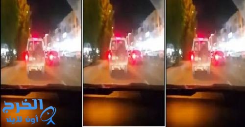 فيديو: سعودي يطارد قائد دورية صدم سيارته وهرب