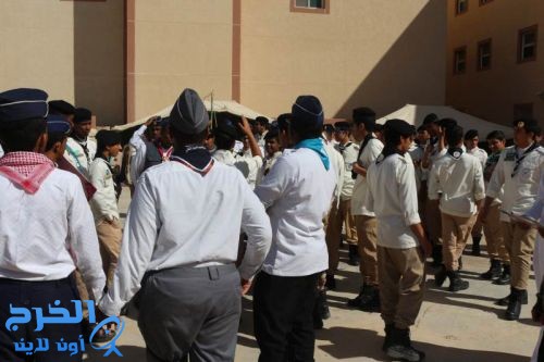 زيارة مجموعة من الفرق الكشفية في مدارس المحافظة لثانوية الجامعة الأهلية
