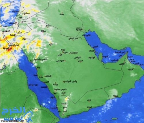  "بشرى"  يستمر اليوم على الوسطى وشمالها خلال الساعات القادمة