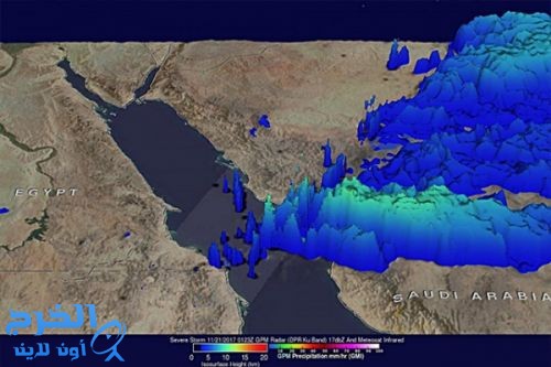 "ناسا" تقدم  قياسات لكمية الأمطار المنتظر هطولها