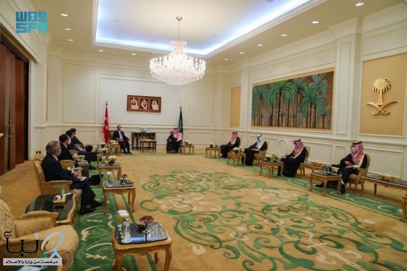 سمو الأمير فيصل بن فرحان يستقبل وزير الخارجية التركي