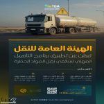 اعتبارًا من 1 سبتمبر .. بدء تطبيق برنامج التأهيل المهني لسائقي نقل المواد الخطرة