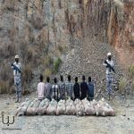 حرس الحدود يقبض على 8 مخالفين من الجنسية الإثيوبية لتهريبهم 360 كيلوجرامًا من القات المخدر | #عاجل