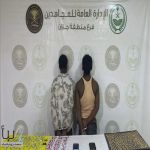 دوريات المجاهدين تقبض على مخالفين من الجنسية الإثيوبية لترويجهما الحشيش والإمفيتامين