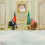 سمو ولي العهد يستقبل المستشار الاتحادي لجمهورية ألمانيا الاتحادية ويعقدان جلسة مباحثات رسمية