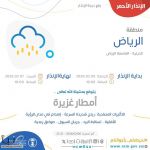 “الأرصاد” ترفع درجة الإنذار إلى اللون الأحمر في منطقة الرياض