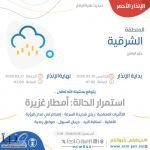 “الأرصاد” ترفع درجة الإنذار إلى اللون الأحمر في حفر الباطن